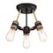 Designers Fountain 13in Miles 3-Light Vintage Bronze Interior Ceiling Light Semi Flush Mount 91011-VB - alternate 1
